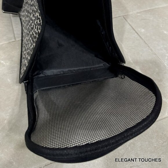 Dog Cat Carrier Animal Print Soft Sided Pets Portable Folding Polyester Bag - Picture 9 of 11